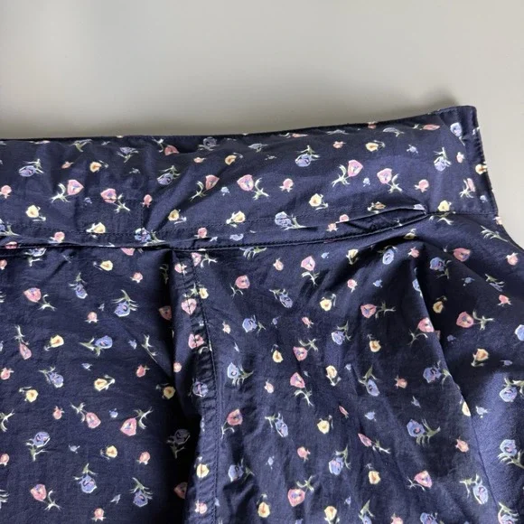 Vintage Northern Reflections XL Floral Rain Jacket Hooded Windbreaker Navy Nylon - Picture 12 of 12